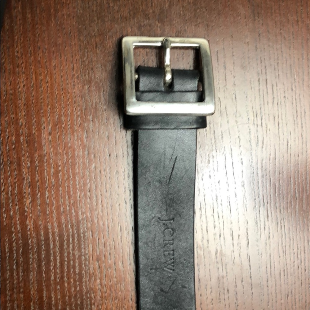 J crew black leather belt.